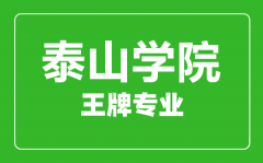 泰山学院王牌专业有哪些_最好的专业是什么