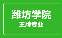 潍坊学院王牌专业有哪些_最好的专业是什么