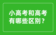 <b>小高考和高考的区别是什么？</b>