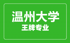 温州大学王牌专业有哪些_最好的专业是什么