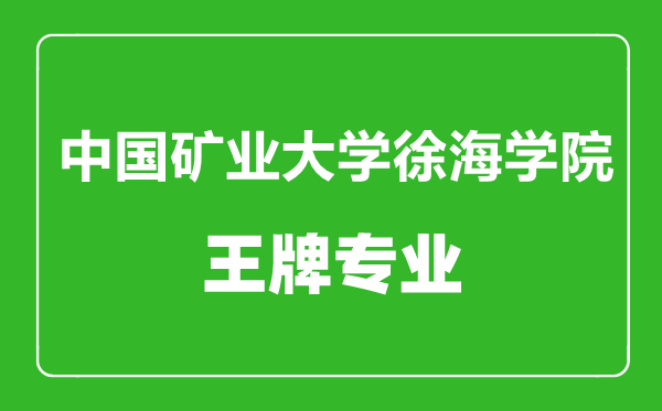 中国矿业大学徐海学院王牌专业有哪些,中国矿业大学徐海学院最好的专业是什么