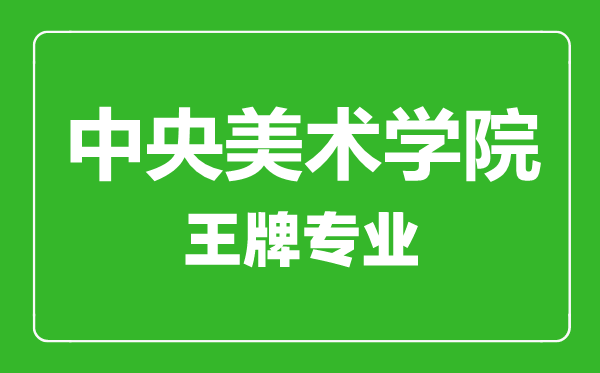 中央美术学院王牌专业有哪些,中央美术学院最好的专业是什么