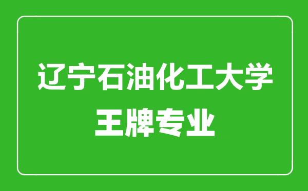 辽宁石油化工大学王牌专业有哪些,辽宁石油化工大学最好的专业是什么