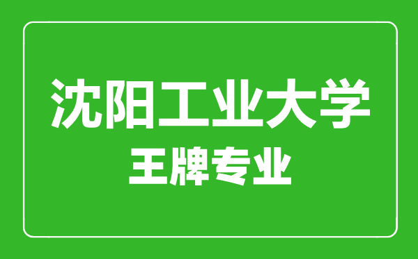 沈阳工业大学王牌专业有哪些,沈阳工业大学最好的专业是什么