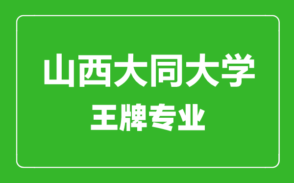 山西大同大学王牌专业有哪些,山西大同大学最好的专业是什么