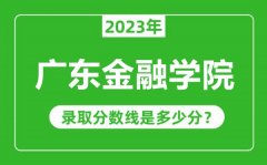 广东金融学院2023年录取分数线是多少分（含2021-2022历年）