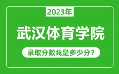 武汉体育学院2023年录取分数线是多少分（含2021-2022历年）