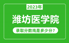 潍坊医学院2023年录取分数线是多少分（含2021-2022历年）