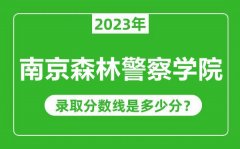 南京森林警察学院2023年录取分数线是多少分（含2021-2022历年）