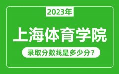 上海体育学院2023年录取分数线是多少分（含2021-2022历年）