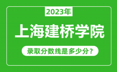 上海建桥学院2023年录取分数线是多少分（含2021-2022历年）