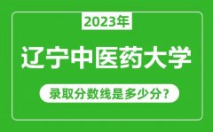 辽宁中医药大学2023年录取分数线是多少分（含2021-2022历年）