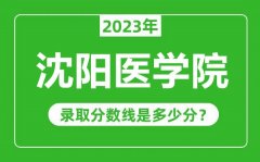 沈阳医学院2023年录取分数线是多少分（含2021-2022历年）