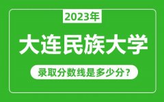 大连民族大学2023年录取分数线是多少分（含2021-2022历年）