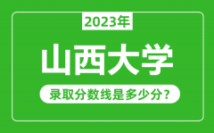 山西大学2023年录取分数线是多少分（含2021-2022历年）