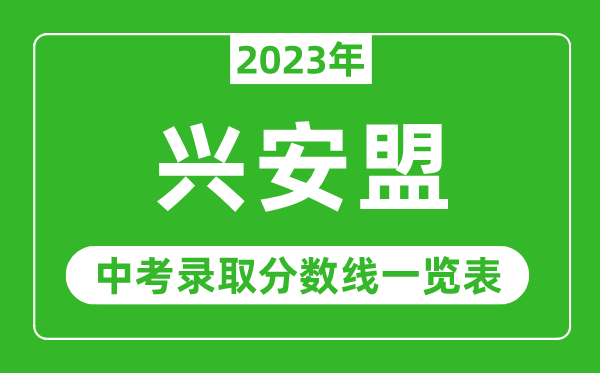 2023年兴安盟中考录取分数线,兴安盟各高中录取分数线一览表