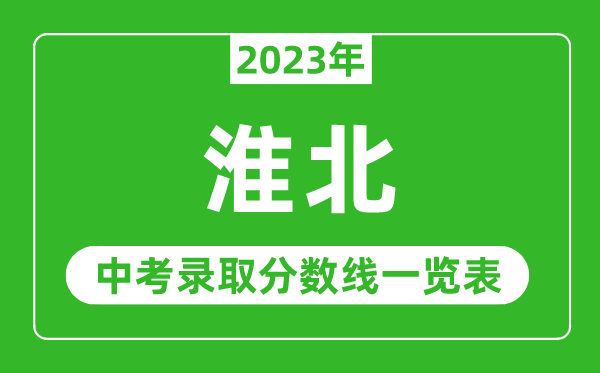 2023年淮北中考录取分数线,淮北市各高中录取分数线一览表