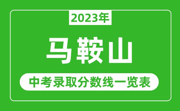 2023年马鞍山中考录取分数线,马鞍山市各高中录取分数线一览表