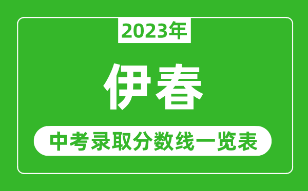 2023年伊春中考录取分数线,伊春市各高中录取分数线一览表