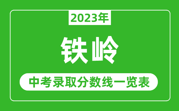 2023年铁岭中考录取分数线,铁岭市各高中录取分数线一览表