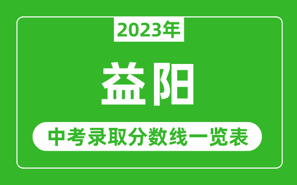 2023年益阳中考录取分数线,益阳市各高中录取分数线一览表