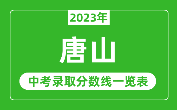 2023年唐山中考录取分数线,唐山市各高中录取分数线一览表