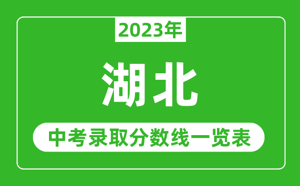 2023年湖北中考录取分数线,湖北省各高中录取分数线一览表