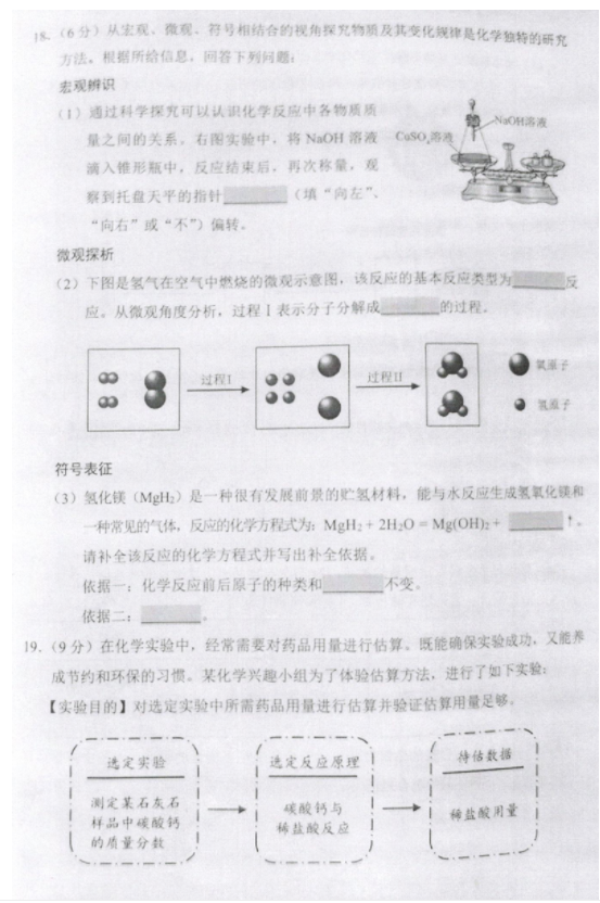 2023年沈阳市中考化学试卷真题及答案