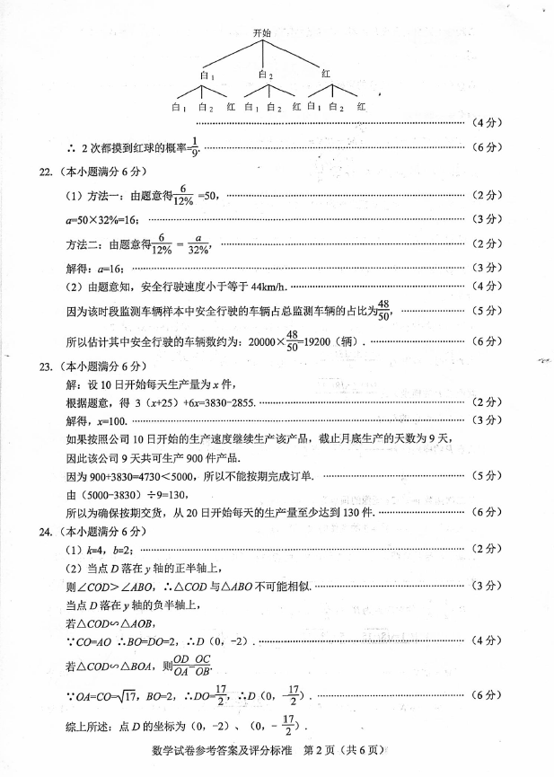 2023年镇江市中考数学试卷真题及答案