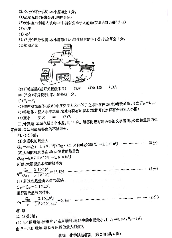 2023年枣庄市中考化学试卷真题及答案