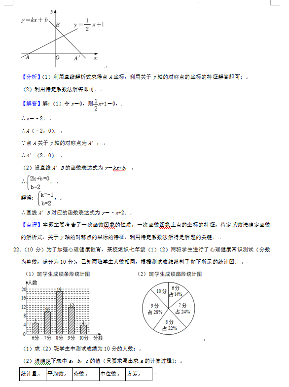 2023年益阳市中考数学试卷真题及答案