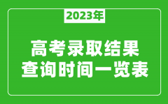 <b>2023年高考录取结果什么时候公布_高考录取结果查询时间一览表</b>