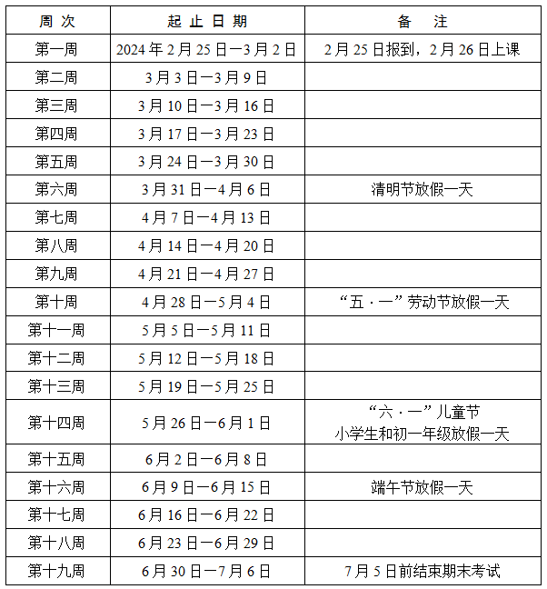 2024年长沙中小学寒假放假时间表,长沙寒假多少天