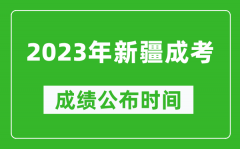 2023年新疆成考成绩公布时间_新疆成考分数多久能出来