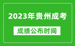 2023年贵州成考成绩公布时间_贵州成考分数多久能出来