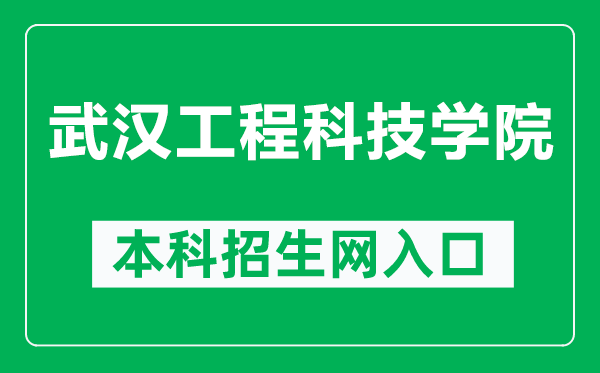 武汉工程科技学院本科招生网网址（https://zs.wuhues.com/）