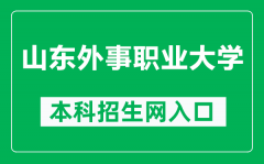 山东外事职业大学本科招生网网址（https://zsb.sdws.edu.cn/）