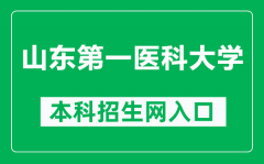 山东第一医科大学本科招生网网址（https://enrollment.sdfmu.edu.cn/）