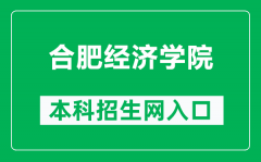 合肥经济学院本科招生网网址（https://www.hfue.edu.cn/zsw/）