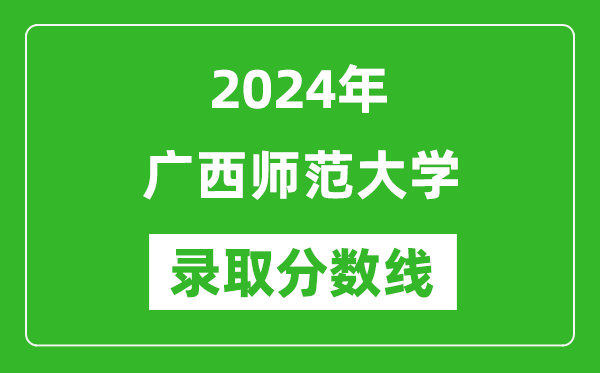 广西师范大学录取分数线2024年是多少分(附各省录取最低分)