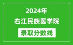 右江民族医学院录取分数线2024年是多少分(附各省录取最低分)