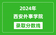 西安外事学院录取分数线2024年是多少分(附各省录取最低分)