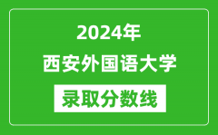 西安外国语大学录取分数线2024年是多少分(附各省录取最低分)