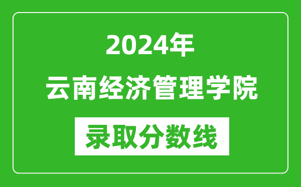 云南经济管理学院录取分数线2024年是多少分(附各省录取最低分)