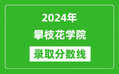 攀枝花学院录取分数线2024年是多少分(附各省录取最低分)