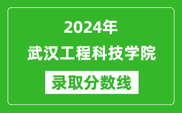 武汉工程科技学院录取分数线2024年是多少分(附各省录取最低分)