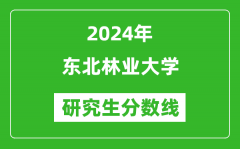 2024年东北林业大学研究生分数线一览表（含2023年历年）