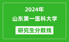 2024年山东第一医科大学研究生分数线一览表（含2023年历年）