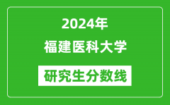 2024年福建医科大学研究生分数线一览表（含2023年历年）