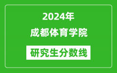 2024年成都体育学院研究生分数线一览表（含2023年历年）